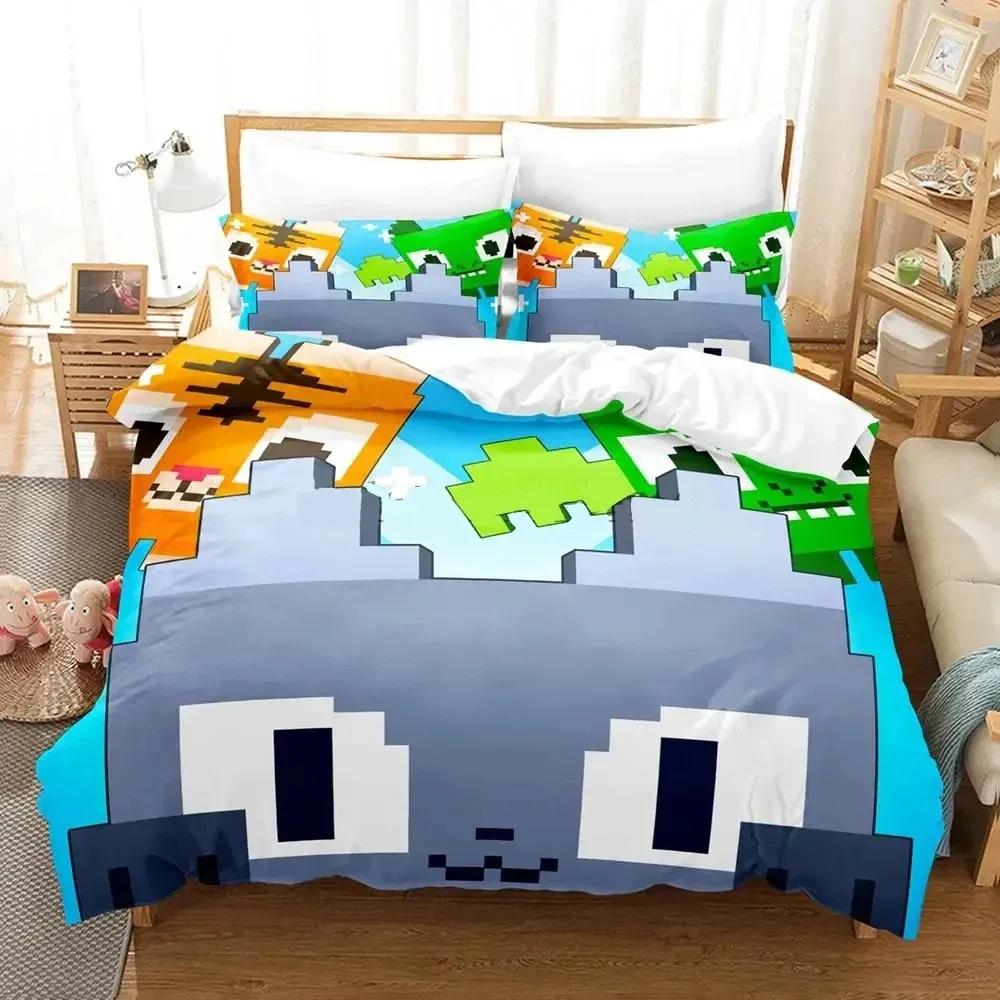 Cat Pet Simulator X Bedding Set Single Twin Full Queen King Size Aldult Bed Set Boys Bedroom Duvet Cover Sets Anime Bed Sheet Se