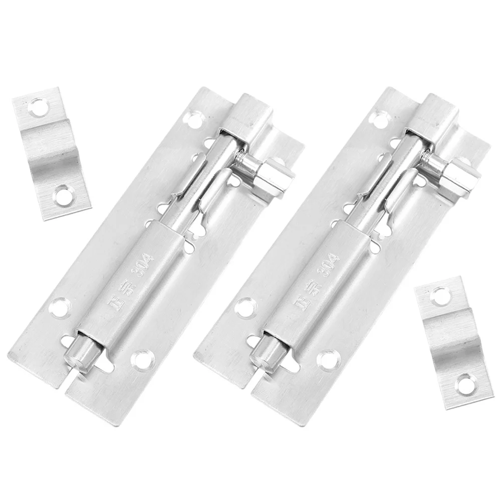 2pcs 304 Steel Lock For Bedroom Door Barrel Bolt Latch Slide Lock For Bathroom Bedroom Cupboard Door Security Slide Bolt