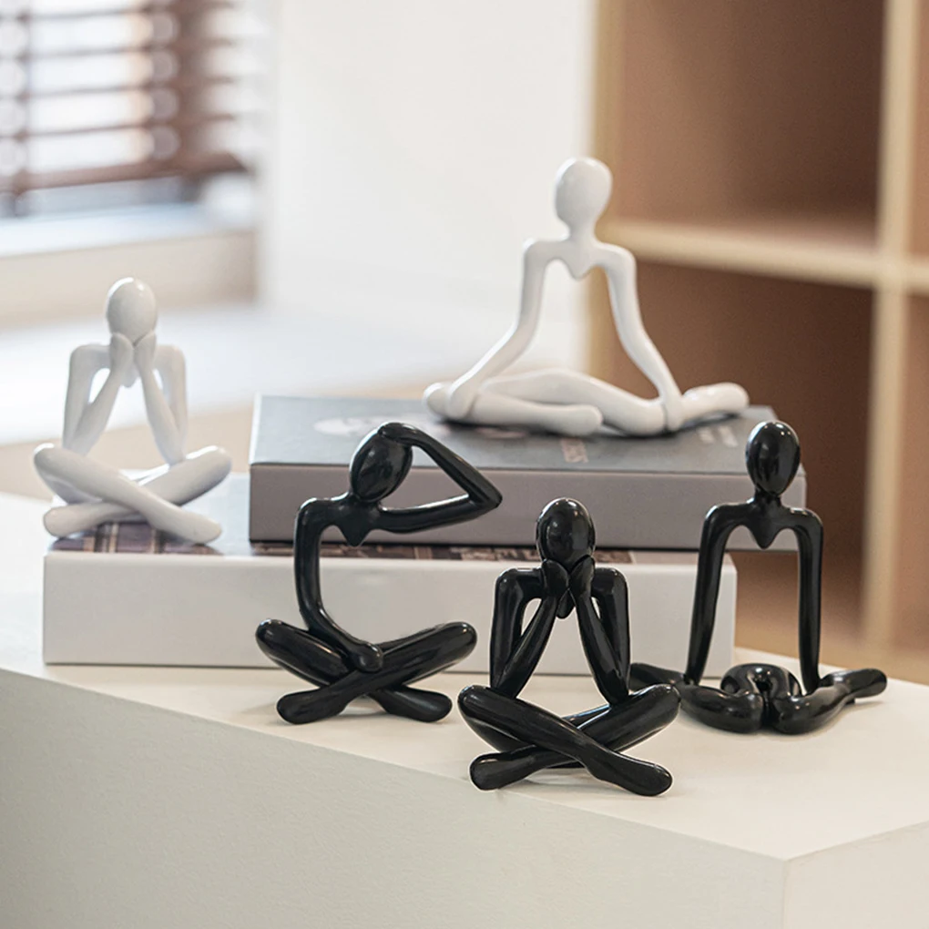 

Thinker Abstract Statues Sculptures Figurine Living Room Home Decor Desk Ornaments