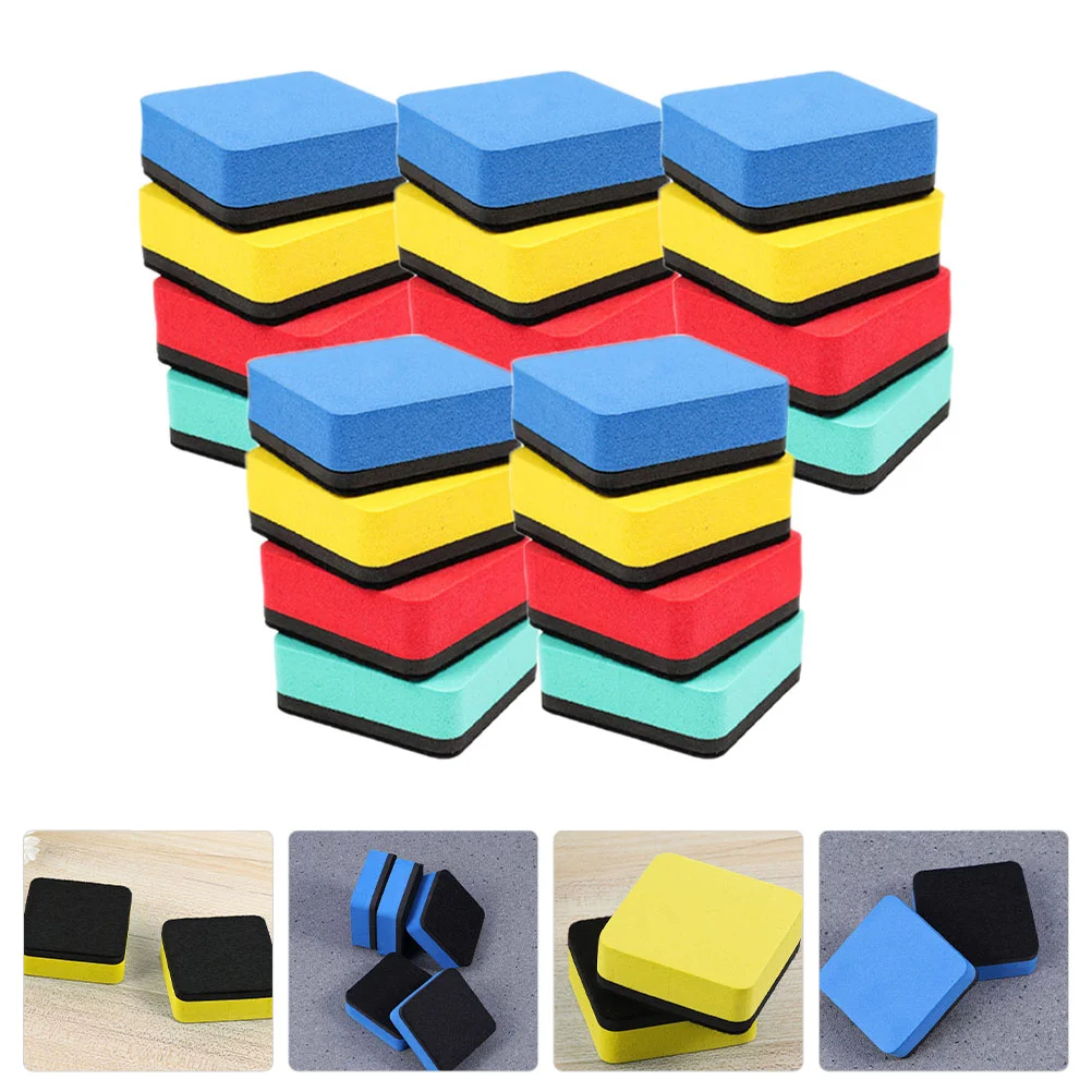 20 Pcs White Board for Kids Color Whiteboard Eraser Erasers Portable Dry Reusable Eva Child