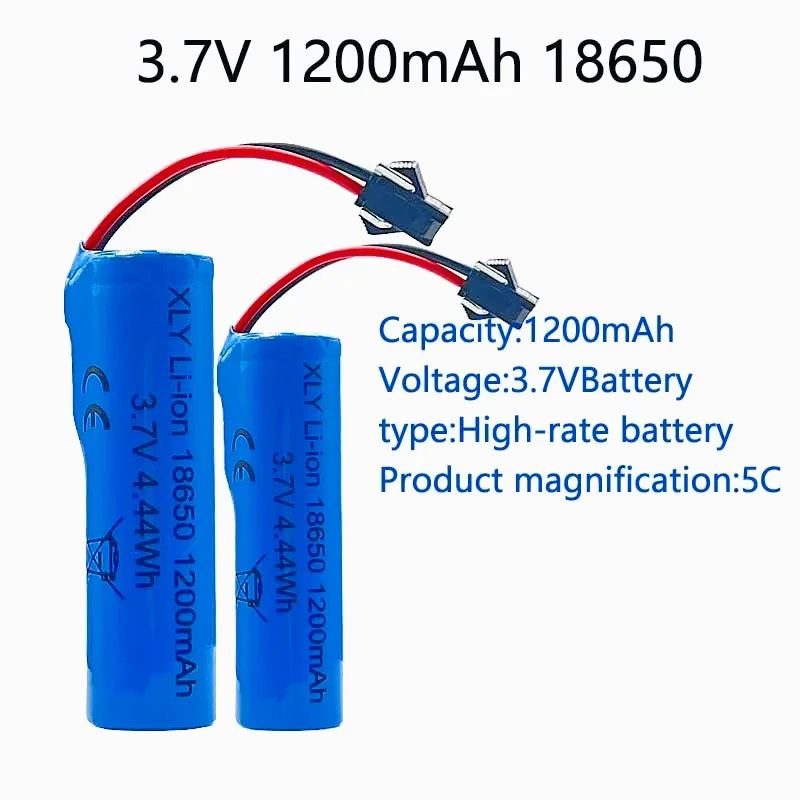 

3.7V 1200mAh Rechargeable Lithium Battery for Climbing Vehicle,Off-road Vehicle,RC Car Bateria+protective Plate 18650