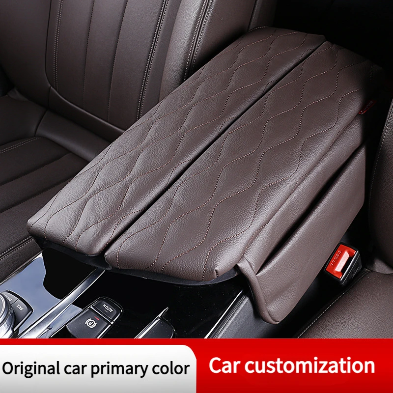 Leather Center Console Armrest Box Heightening Storage Protector Pad For BMW F10 F18 5 Series 2011-2017 Car Interior Accessories