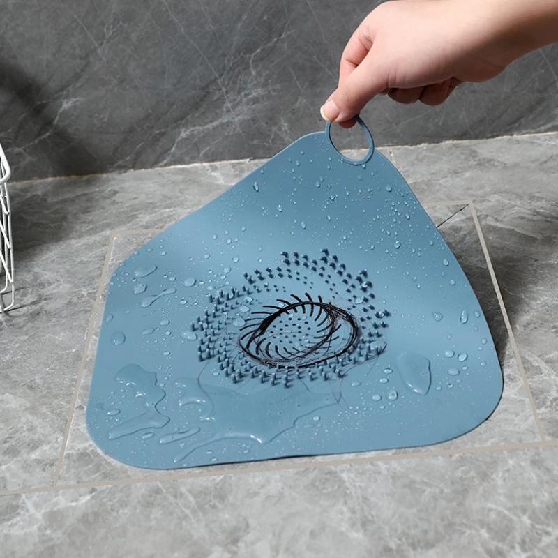 

Силиконовая большая пробка для улавливания волос, антиблокирующая крышка сливного отверстия в пол, фильтр для волос для душа, сетчатый фильтр для раковины для ванной комнаты