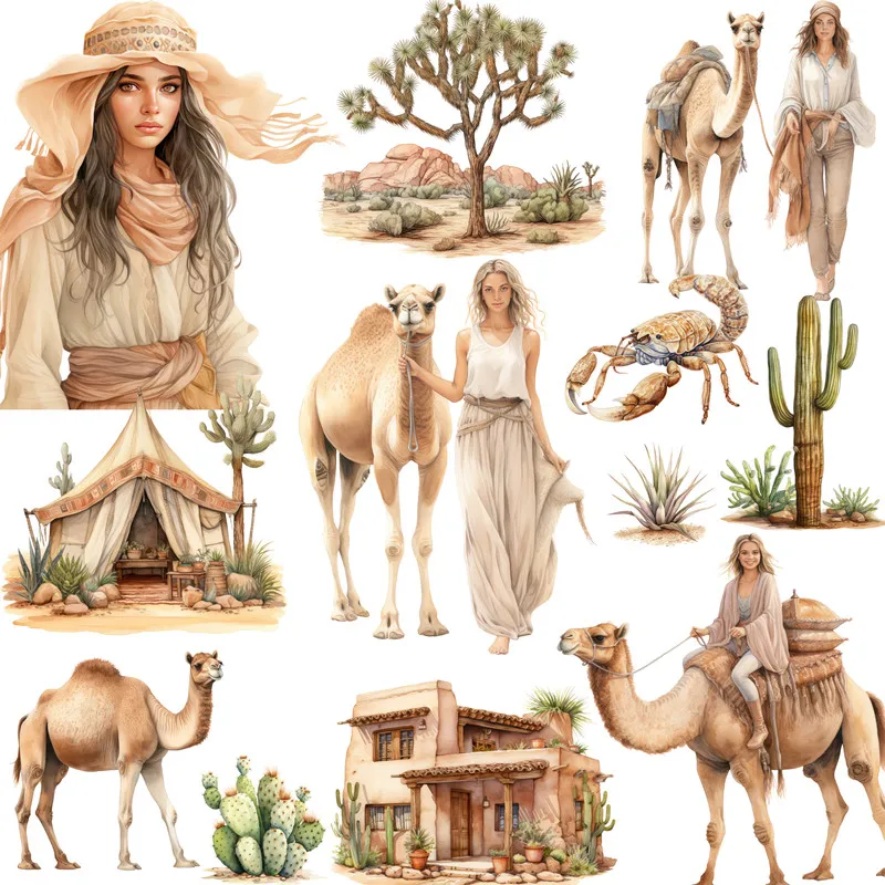 12Pcs/Pack Desert Dream Sticker DIY Craft Scrapbooking Album Junk Journal Decorative Stickers