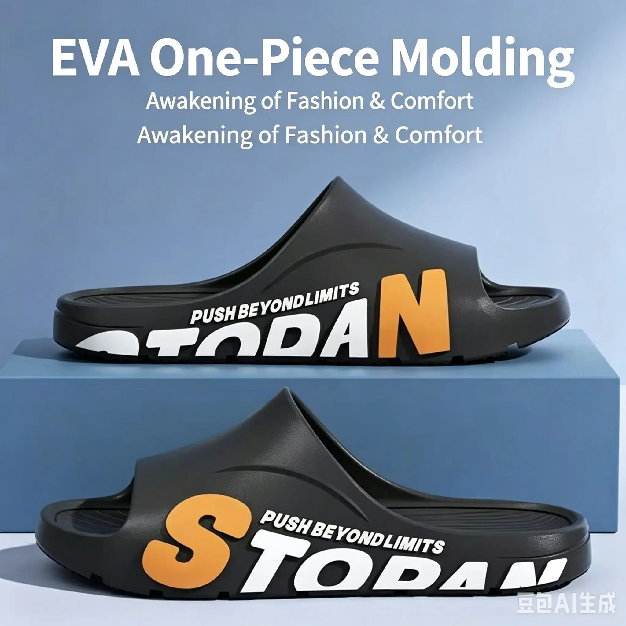 New  Men's and Women's Professional Design Large Size Eva Slippers Trendyy Student Couple Slippers Outdoor Wear Non-Slip Summer