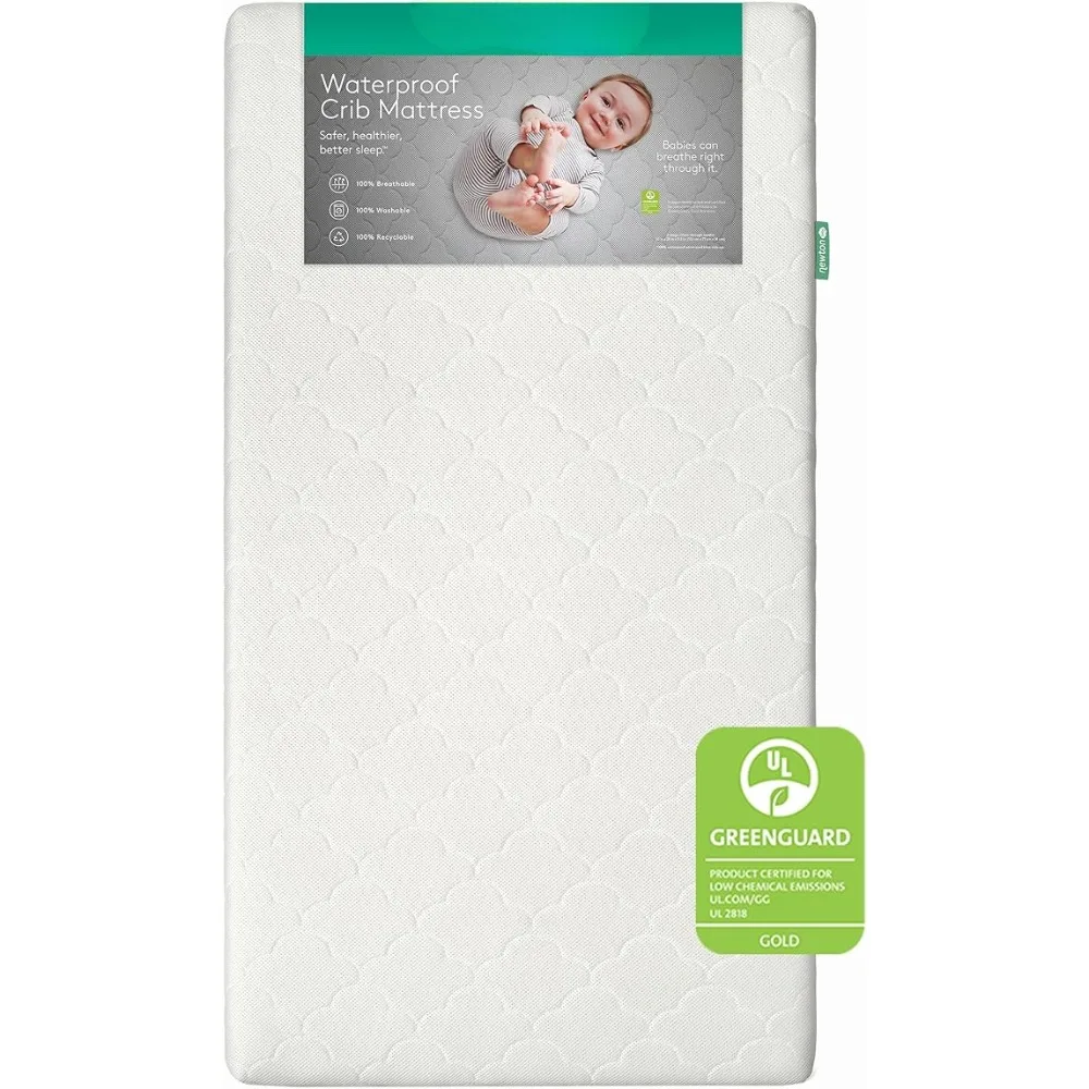 

Crib Mattress - Ultra-Breathable Proven to Reduce Suffocation Risk, 100% Washable, Better Than Organic,2-Stage Removable Cover