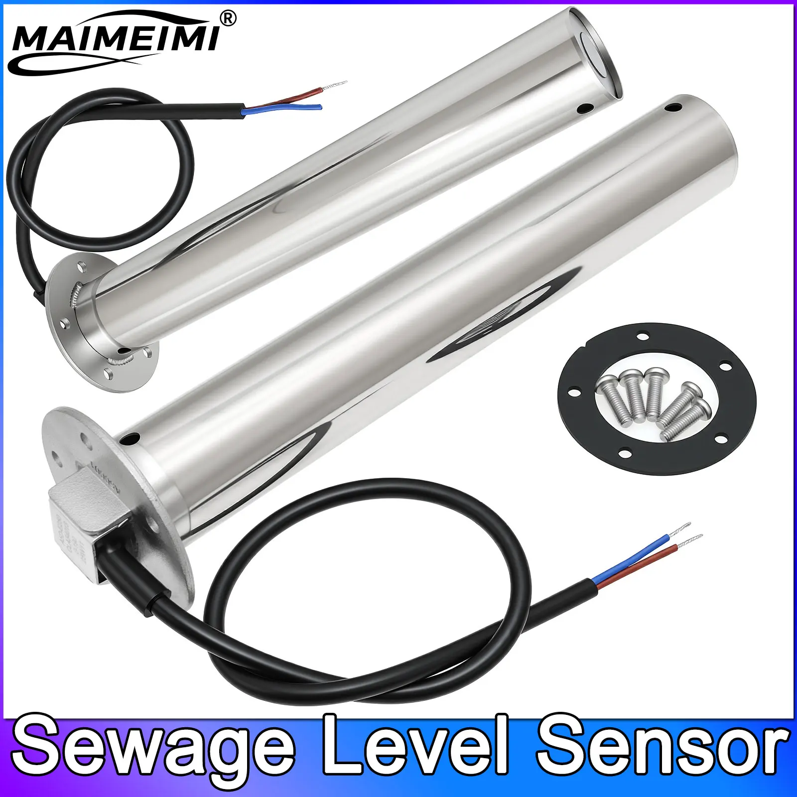 100-550mm Sewage Level Gauge Sensor 0-190ohm Fuel Level Sensor Water Meter Sewage Liquid Sensor Tank Level Gauge for Sewage Liqu