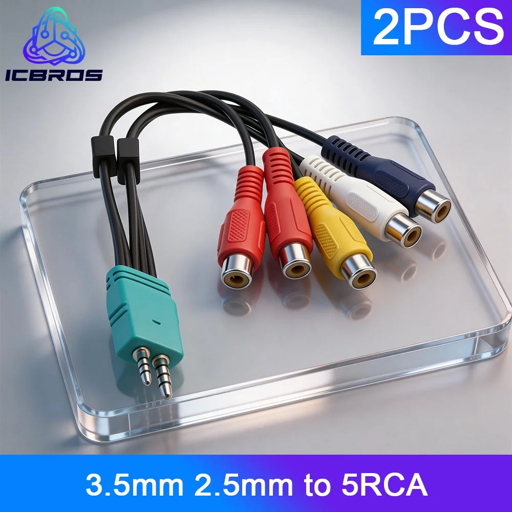 2pcs Adapter Cable For Samsung LED LCD TV BN3901154W BN39-01154W new 1pc 20cm 3.5mm 2.5mm to 5RCA Audio Video AV Component