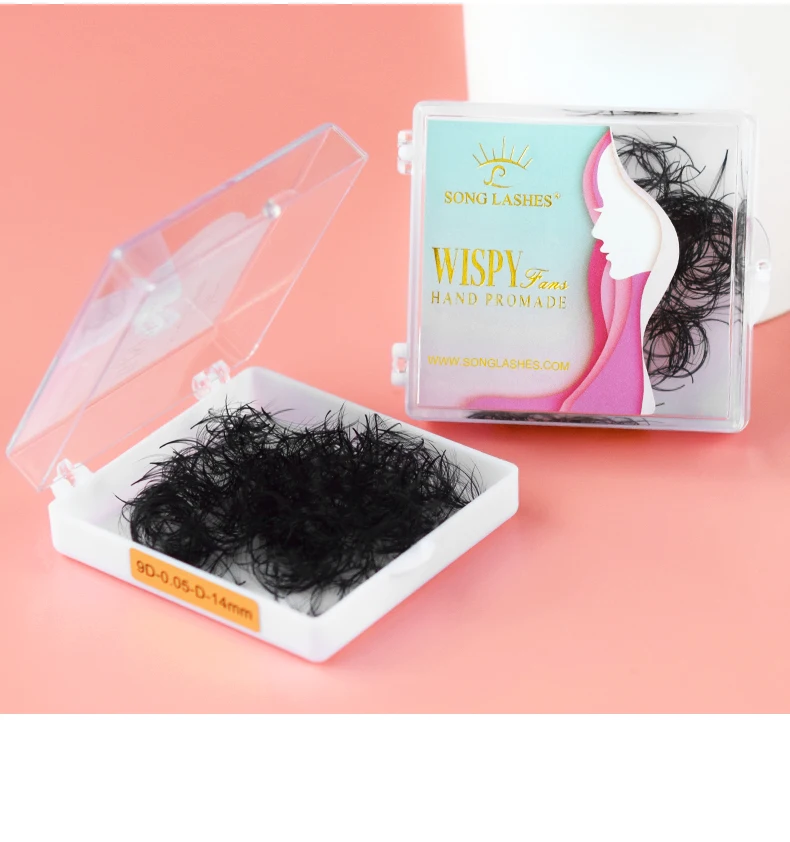 SongLash 5D/9D 05/07 Dicke 9–18 mm, vorgefertigtes Volumen, Wispy Fans Wimpern, handgefertigt, natürliche falsche Wimpern – Detail 16