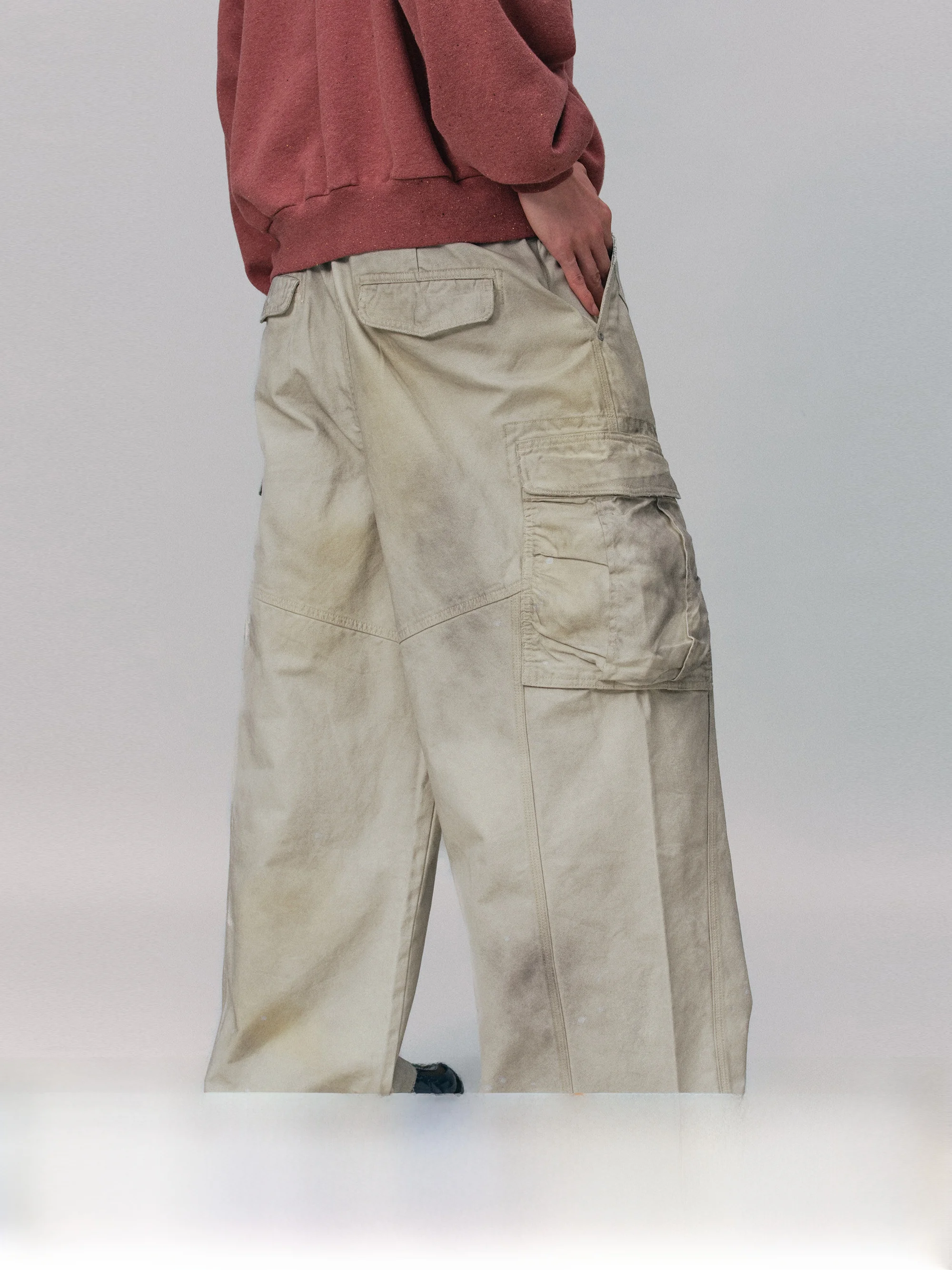 

Ретро-брюки свободного кроя с прямыми штанинами для работы и активного отдыха, повседневные брюки для мужчин от Monterest, хлопковые рабочие брюки