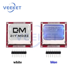 Diymore-Adaptateur de moniteur LCD Tech, 84x48, 84x84, 5110, écran LCD 5110, compatible avec Ardu37, électronique intelligente