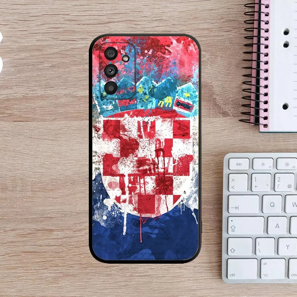 Croatia Banner Flag Phone Case For Samsung Galaxy A13,A21s,A22,A31,A32,A52,A53,A71,A80,A91 Soft Black Cover