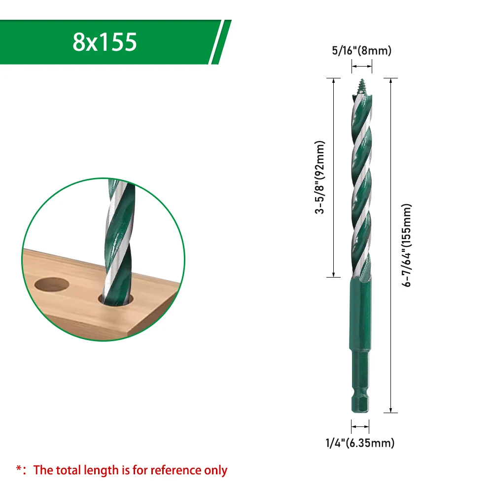LAVIE 3-Schneiden-Senkbohrer 6-35mm, 155/230mm Länge, Elektrowerkzeug-Zubehör für Holzbearbeitung & Lochvergrößerung – Detail 10