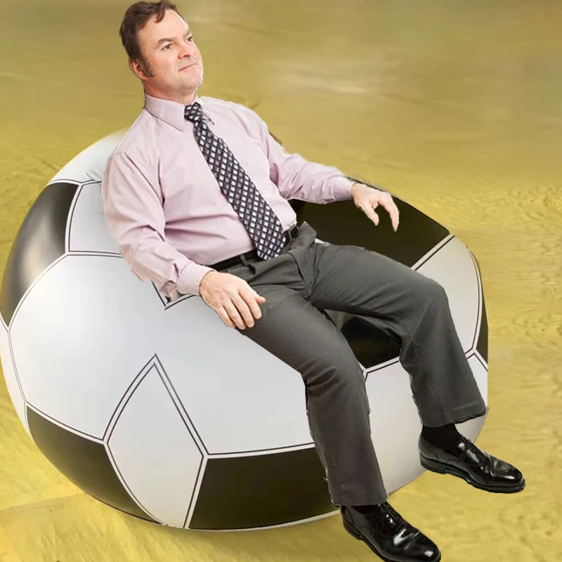 Thickened PVC Inflatable Football Sofa outdoor indoor Portable Leisure Relaxing Chair inflatable Single Person Lazy Sofa