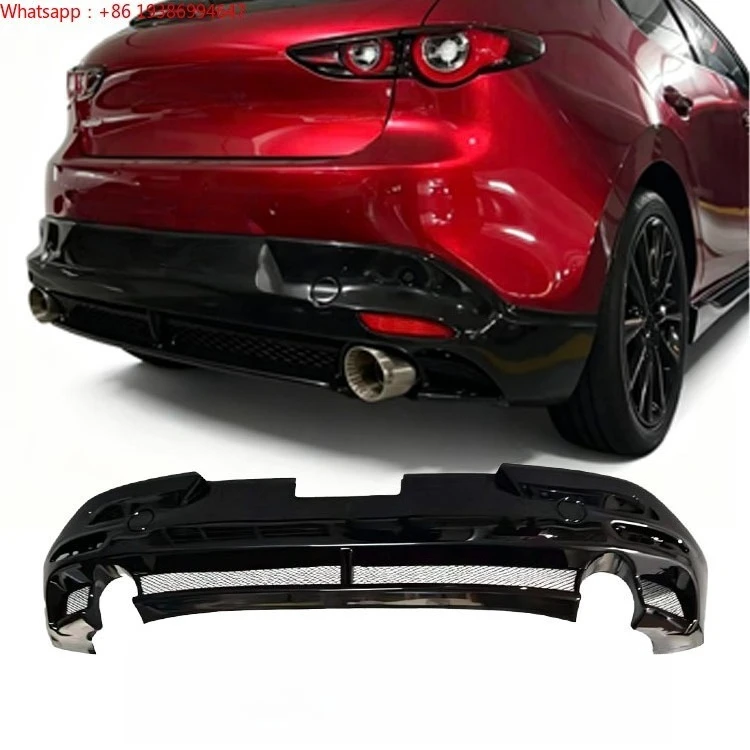 For Dynamic Speed Style Body Kit for 3 Hatchback 2019-2026 Glossy Black Rear Diffuser Sporty Aerodynamic Design