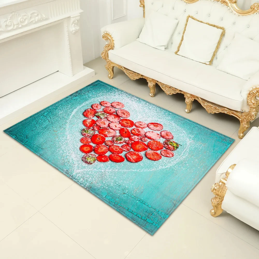 Fruits Vegetable Carpet Children Bedroom Bedside Floor Hallway Decoration Large Rugs Home Sofa Kitchen Bathroom Anti-Slip Mat