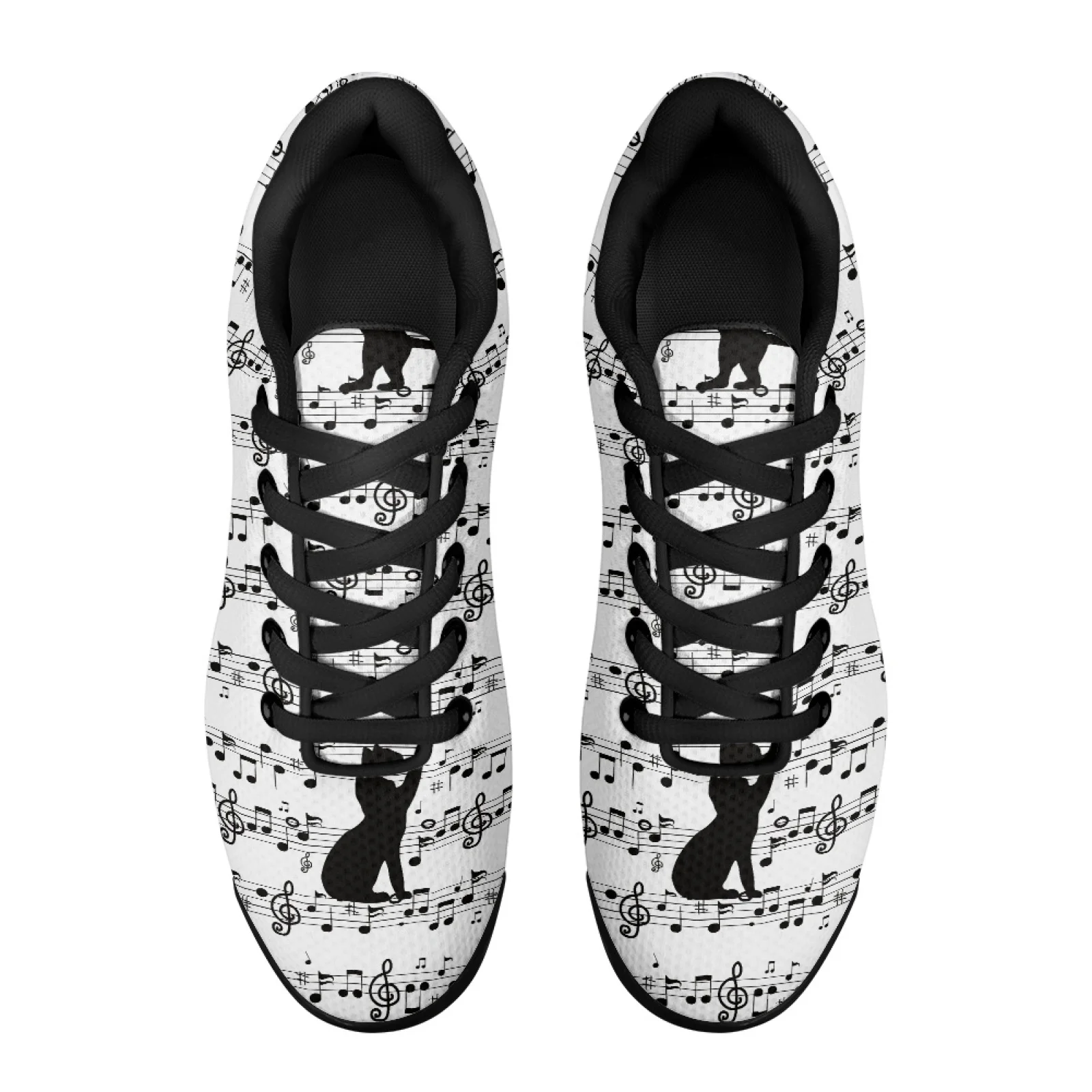PENSTROLL Musical Notes Breathable Walking Shoes Mesh Sneakers for Training Air Cushion Tennis Sneakers