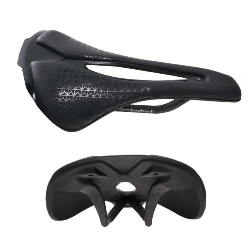 245 * 143Mm Ultra Light Carbon Bow Bicycle Cushion Mountain Road Bike Saddle Leather Hollow Cycling Seat