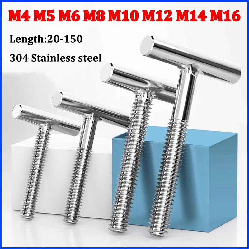 M4-M16 T Type Shape Welding Screws Nail Bolts 304 Stainless Steel Hammer Head Screw For Chute Rail Miter Track