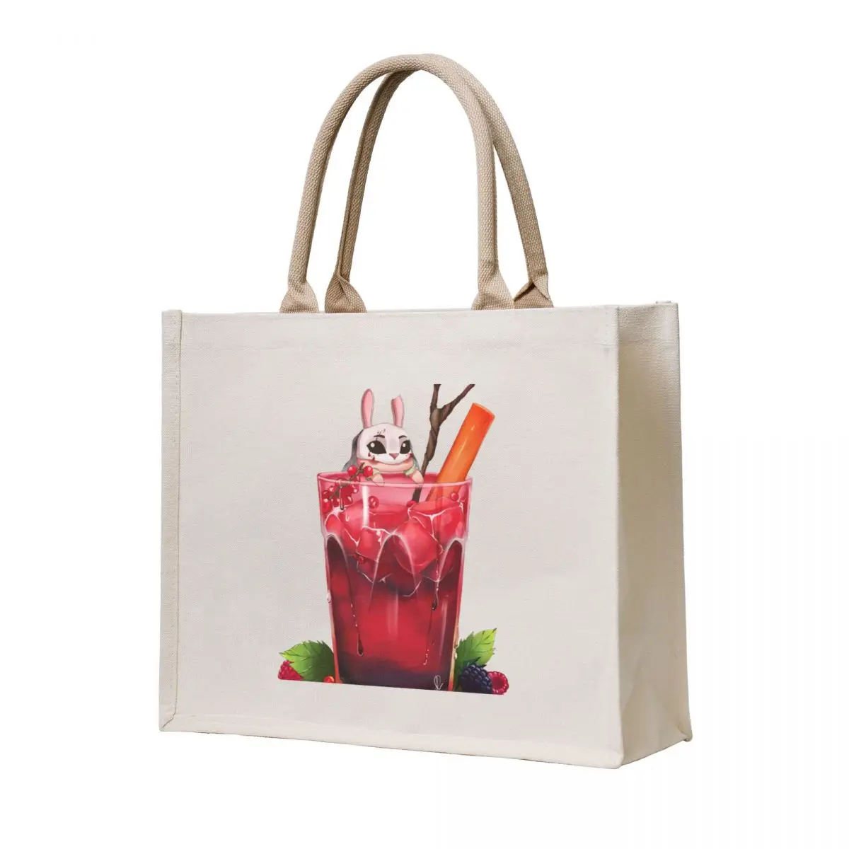 The Huntress's Wild Berries Drink Tote Bag custom bags Gift bag Cloth bags