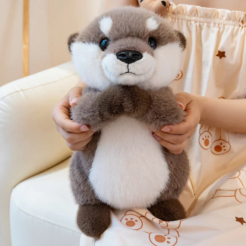 

25/35CM Kawaii Otter Plush Toys Simulation Stuffed Animal Otter Pillow Baby Animal Groundhog Doll Birthday Gift Room Decoration