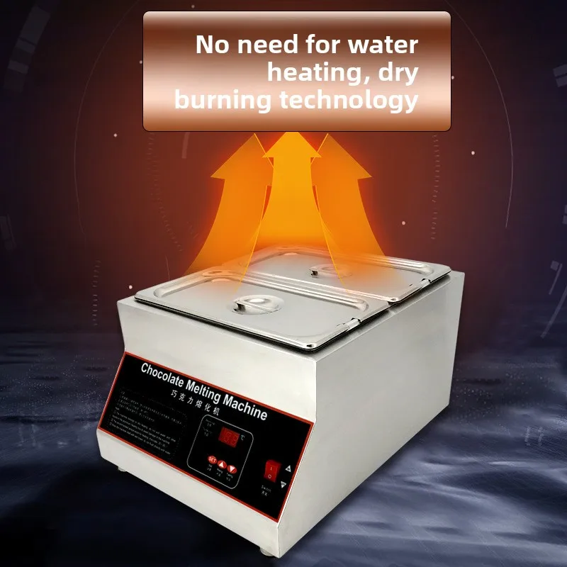 Commercial Chocolate Melter, Hot Air Circulation, Constant Temperature Heating Melting Pot for Baking & Insulation