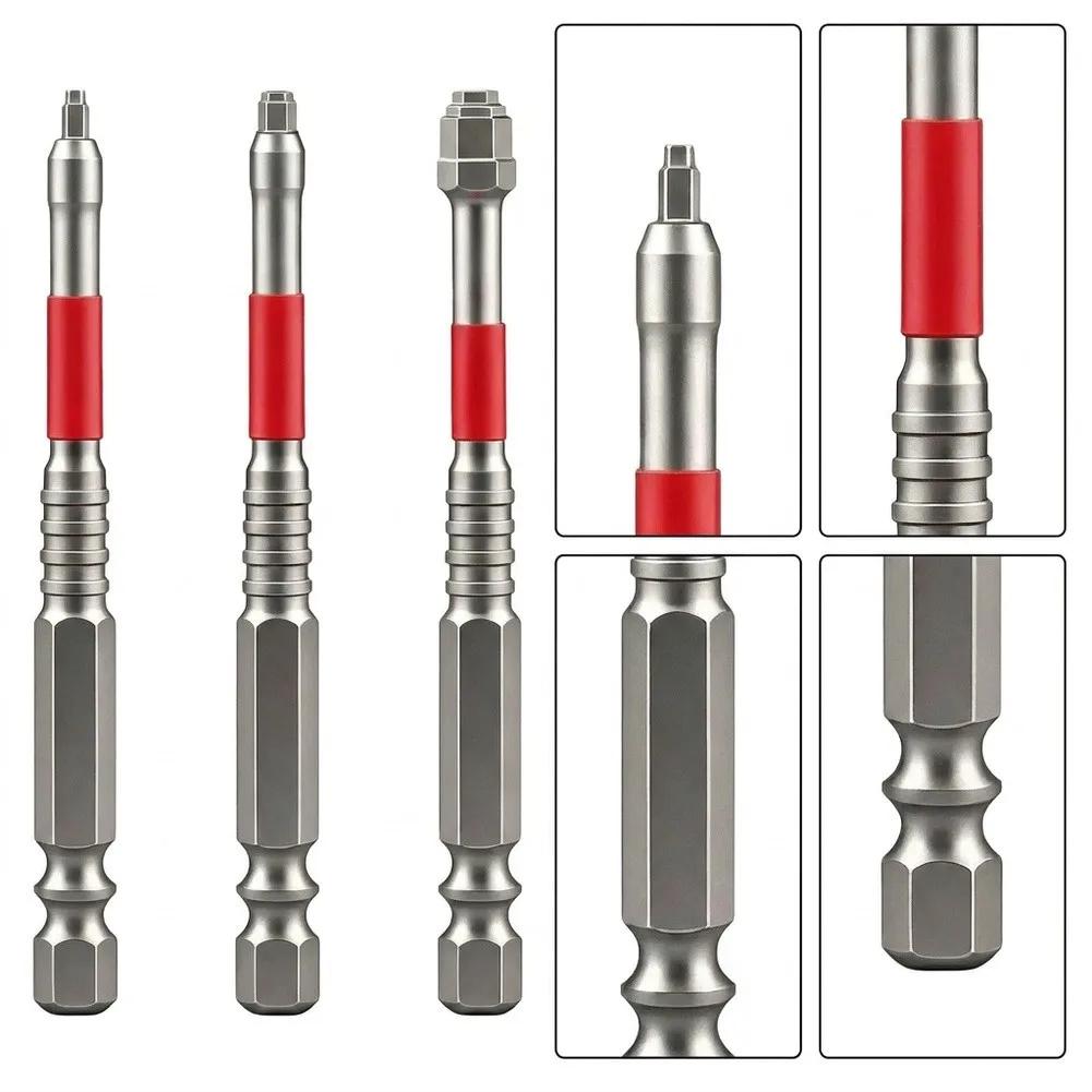 3pcs High-Torque Steel Hex Bit Magnetic Impact-Resistant For Multi-Functional Non-slip Water Bits Screwdriver Tool