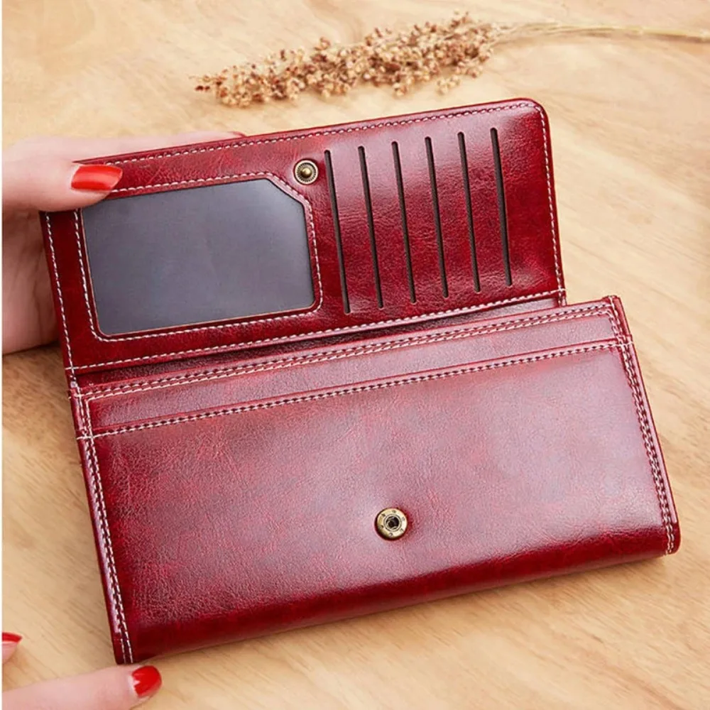 Luxury Designer Purses for Women Long Handbag Zipper Coin Pocket PU Leather Women\'s Wallets Card Holder Monederos Para Mujer