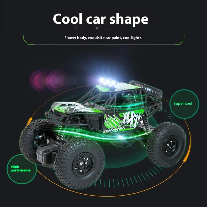 2,4 G ferngesteuertes Geländewagen, leistungsstarkes Motorsimulationsmodell für Strand und Berg, jedes Gelände, kleines RC-Auto