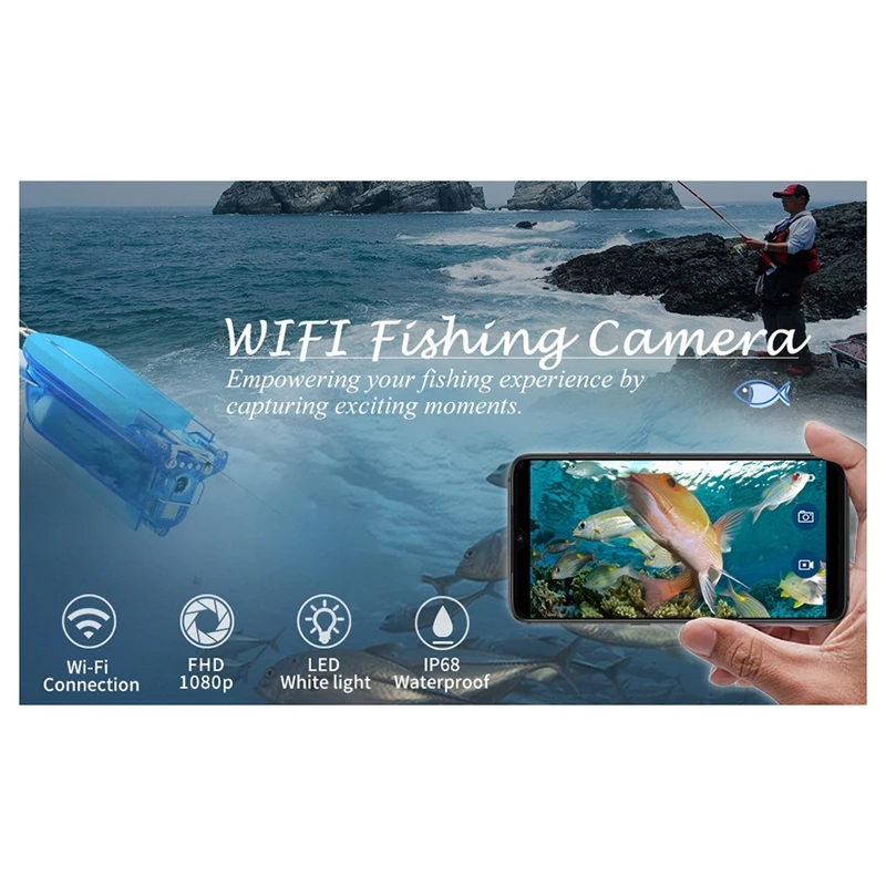 Super Sale 1080P Wireless Underwater Fishing Camera Wi-Fi Fish Finder Video