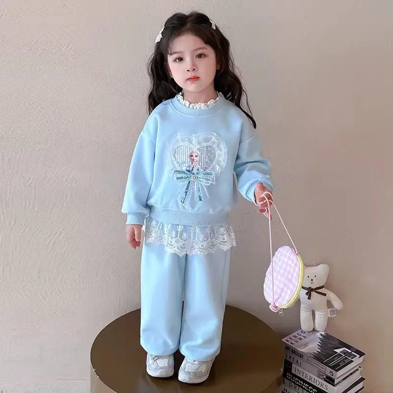 المجمدة إلسا أنيمي الطرفية الإبداعية الكرتون الربيع والخريف طويلة الأكمام الدانتيل حافة الزي عالية القيمة هدية العيد بالجملة #3