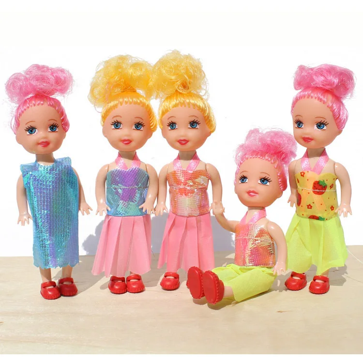 10cm Cute Plastic Girl Doll Princess Toy Children Play House Character Girl Doll Toy Party Wedding Gift For Kids Random Delivery