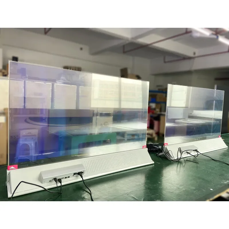 High Performance Transparent 55 Inch OLED Screen Desktop Digital Advertisement Player