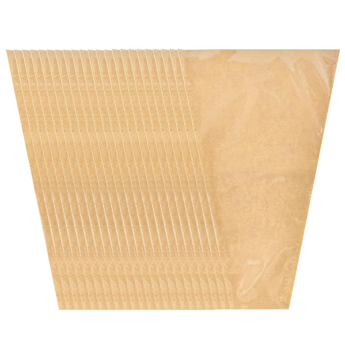 50 Pack Flower Sleeves for Bouquet, 14 X 22 Inches Flower Wrapping Paper Bag, Clear Front Kraft Flower Paper