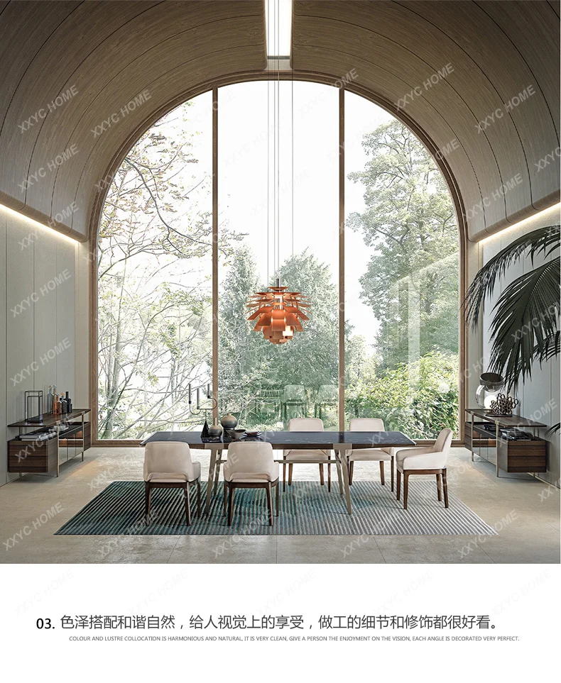A  Minimalist Dining Side Cabinet Floor-to-ceiling Villa Stainless Steel Dining Hall Cabinet Design High-end Locker