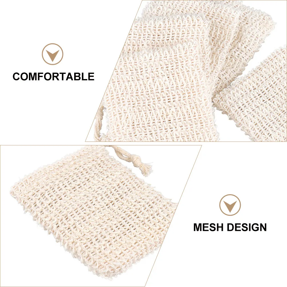 5Pcs Exfoliating Soap Saver Pouch Mesh Bath Bag for Smooth Bright Skin Deep Clean Relax Body Sleep Aid Soap Storage Hanging Dry