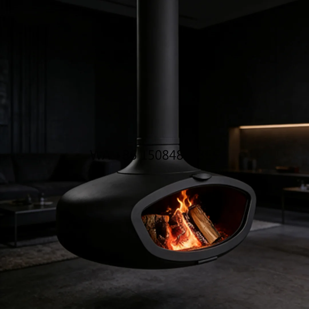 Luxury Furniture Living Room Suspended Installation Fireplace Wood-burning Furnace Core with Glass