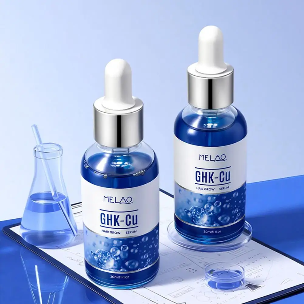 Copper Peptide Hair Serum Ghk-Cu Peptide for Hair Growth Scalp Moisturizer Advanced Regrowth Treatment Root Strengthen Hair Oil