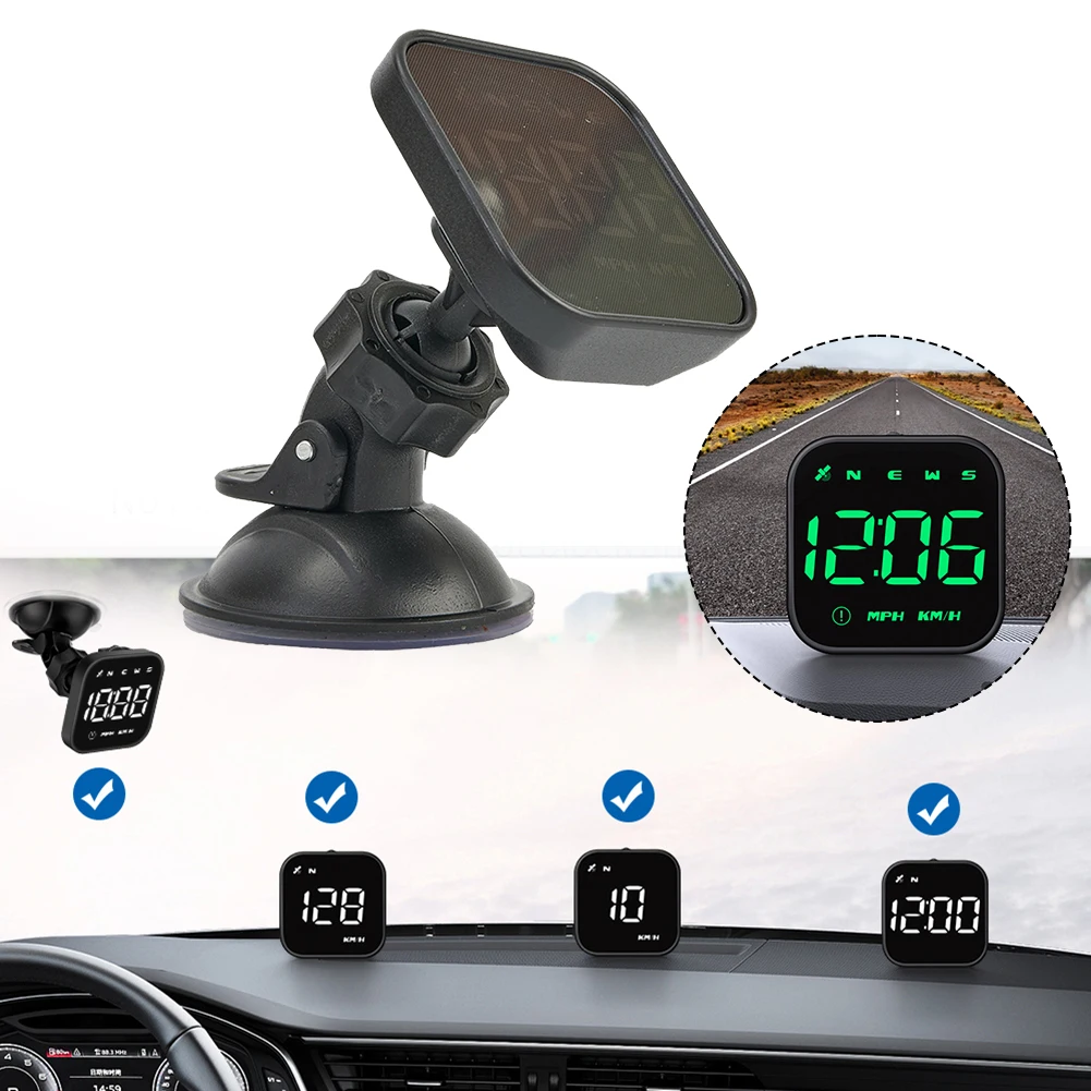 

Автомобильный HUD-дисплей с входным напряжением 5В, совместимый со всеми моделями, простая установка, крупный шрифт для легкого считывания.