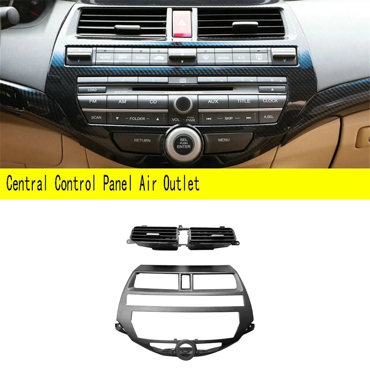 Central Control Panel Air Outlet CD Player Frame for Honda Accord 2009-2012