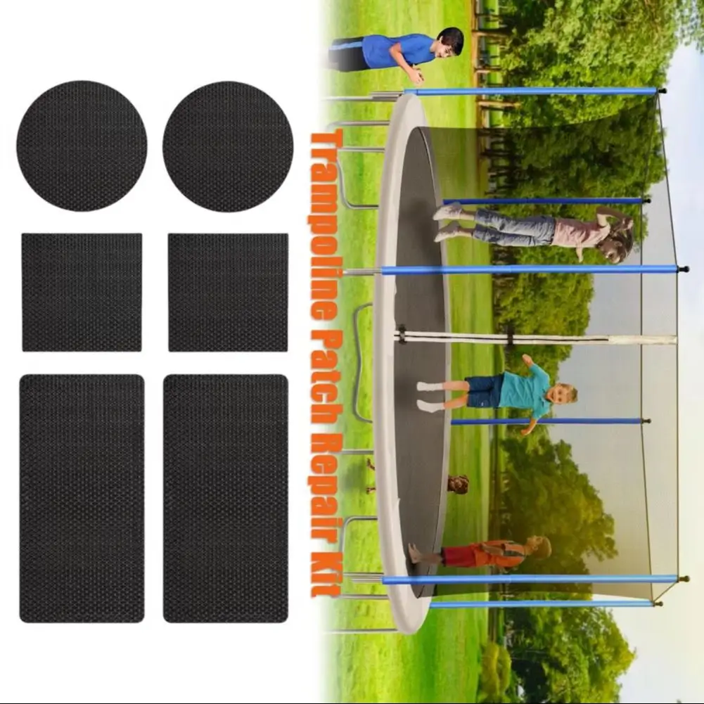 

1 Set Trampoline Repair Kit Round Rectangle Patch Scraper Waterproof Self-Adhesive Trampoline Tear Hole Covering Patch Kit 2025