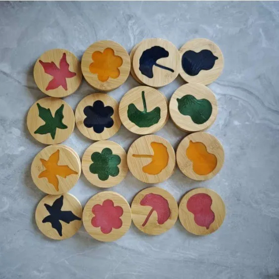 Cross-border epoxy resin teacup pad light luxury water cup pad Zhunan resin thermal insulation pad coffee coaster Kung Fu tea