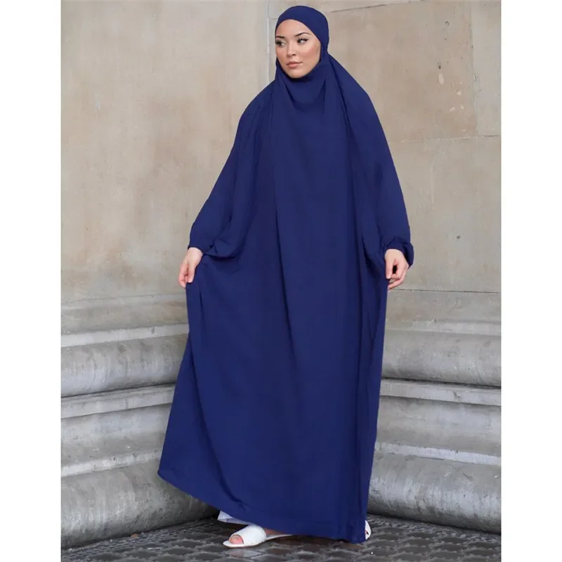 Eid Hooded Muslim Women Hijab Dress Prayer Garment Robe Full Cover Ramadan Gown Islam Clothes Niqab Abayas Dubai Turkey Femme