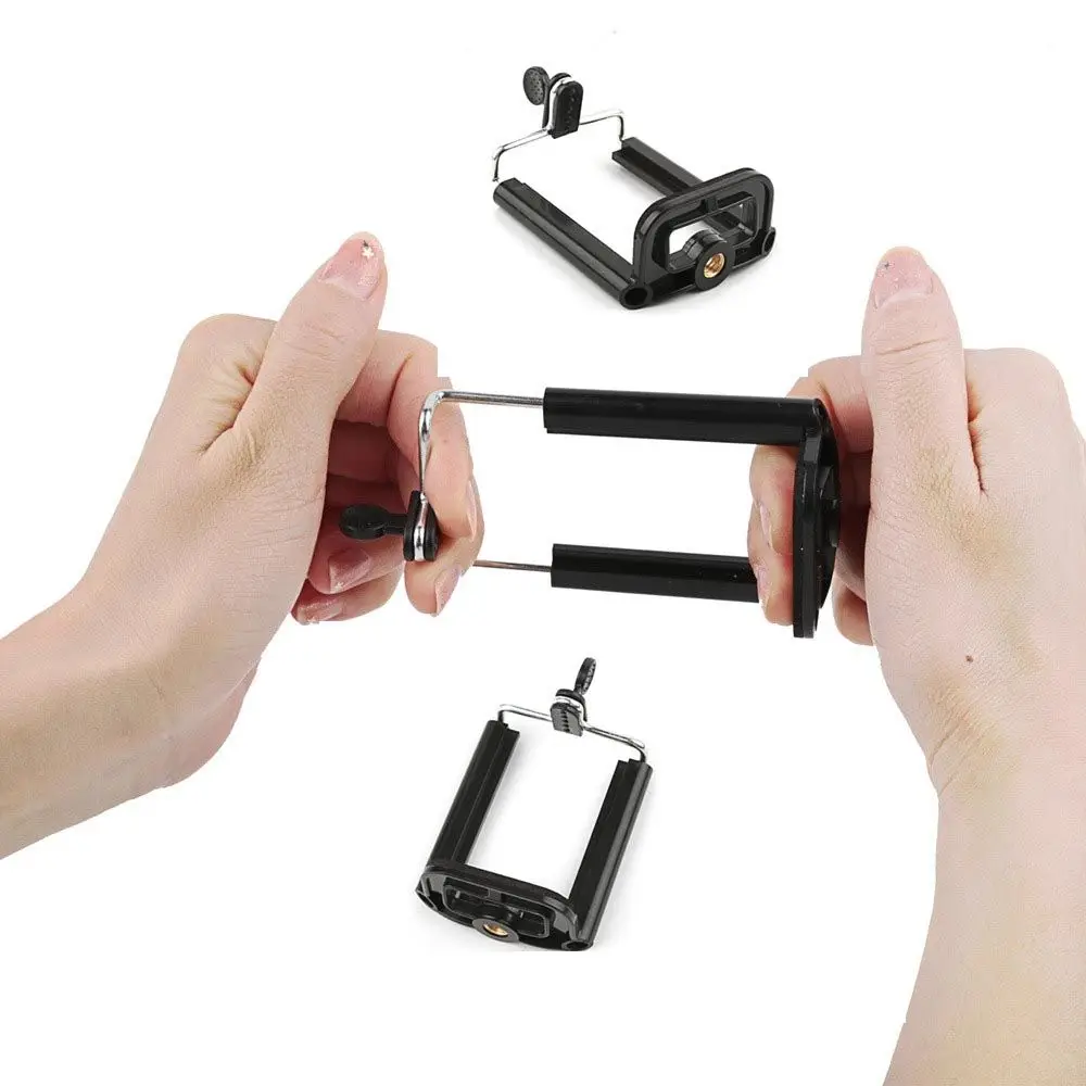 Schwarz Langlebige Halterung Handy Stativ Halter Adapter Kamera Ständer Telefon Halter Clip