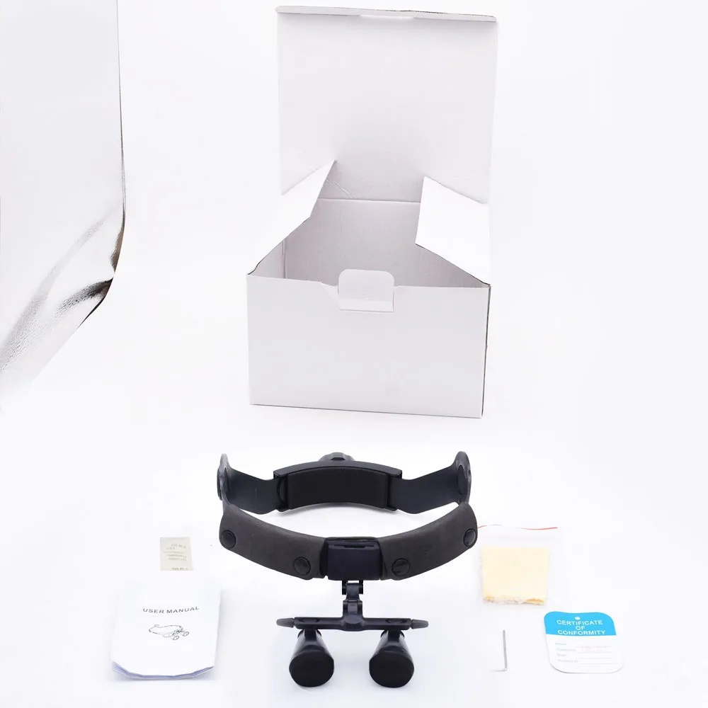 Dental Headband Magnifier One-Way Screw Thread Loupe FD-501G-2 Head-Mounted Suitable for Eyewear Wearers