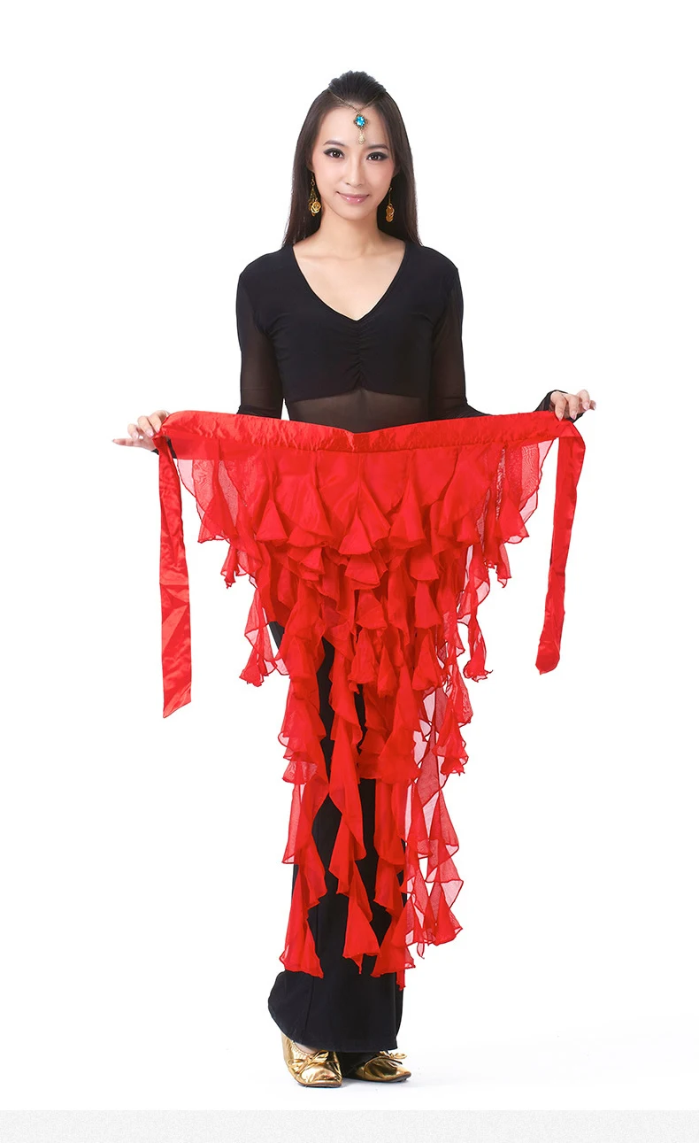 1PC frauen Bauchtanz Hüfte Schal Gürtel Rock Latin Dance Gürtel Neun Schwanz Fuchs Rock Leistung Quaste Welle rock – Detail 6