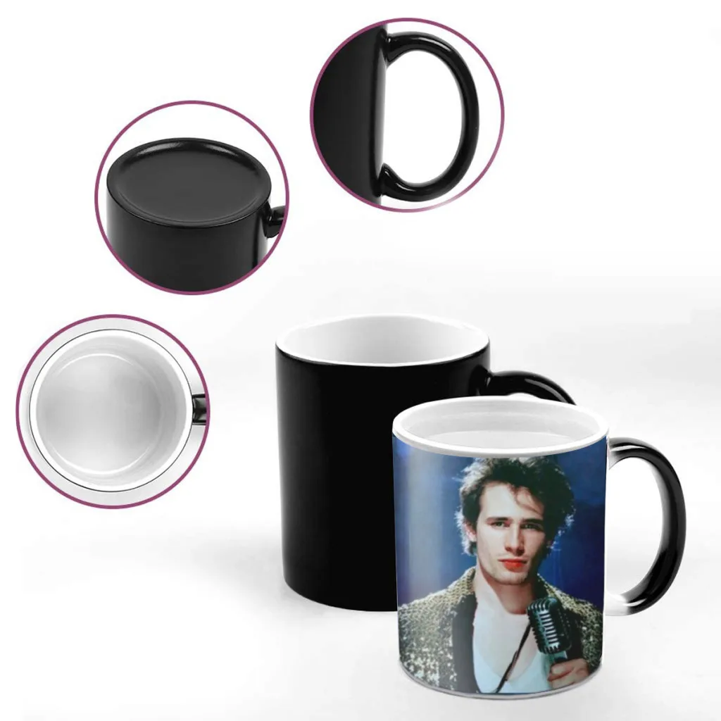 Retro Jeff Buckley Pop Singer Coffee Mugs Creativ Color Changing Milk Tea Cup Ceramic Magic Heat Sensitive Mug Gifts