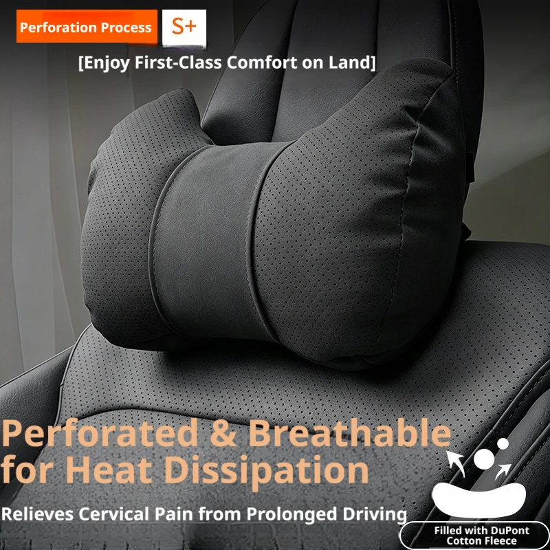 Universal Car Seat Comfortable Support Horn-Shaped Headrest Car Interior Modification Neck Pillow Relieves Neck Soreness