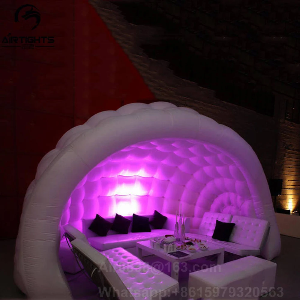 

Colorful Inflatable Igloo Dome Tent With Blower Air Inflatable Shell Tent Half Dome House For Party Trade Show Exhibition Events