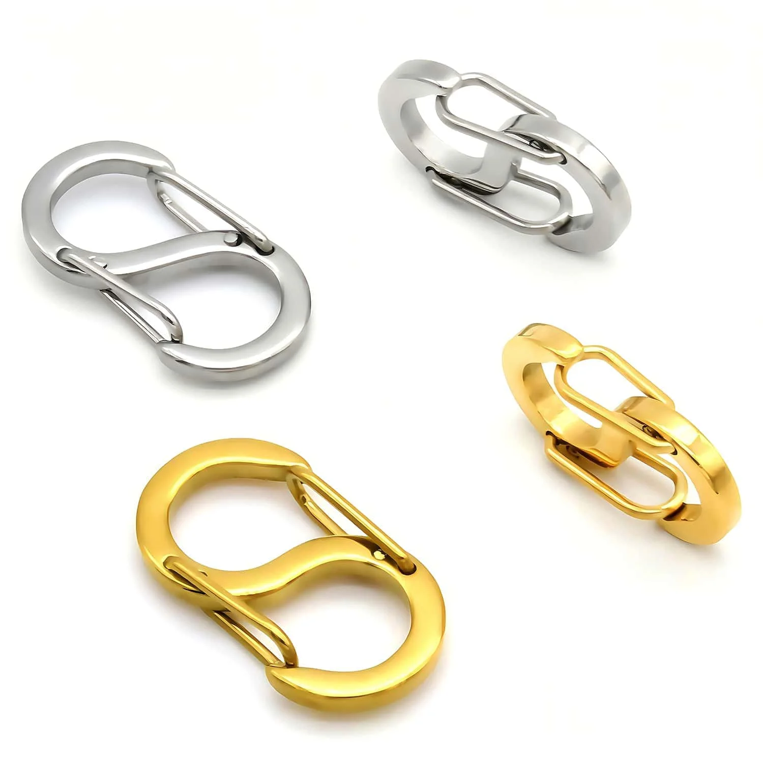 1/5 Stück Edelstahl-Schnallen mit S-Buchstaben, Karabinerhaken für Halsketten, Armbänder, DIY-Schmuckherstellungszubehör – Detail 3